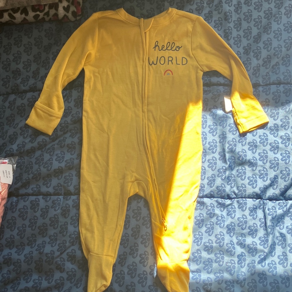 Old Navy Mustard Baby Onesie